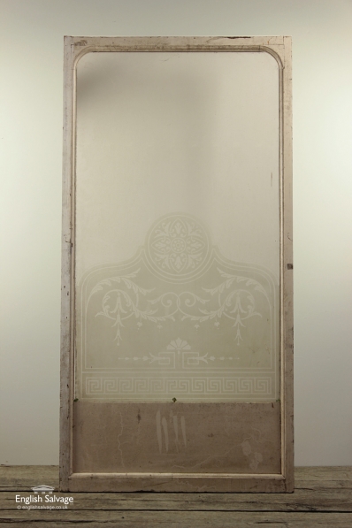 Victorian Etched Glass Panel