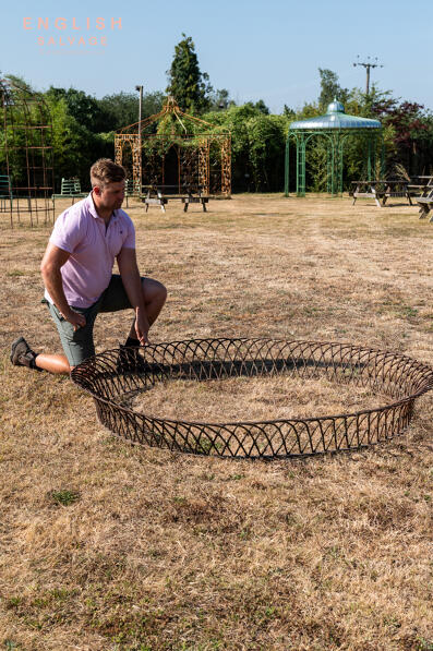 Victorian latticework flower bed surround