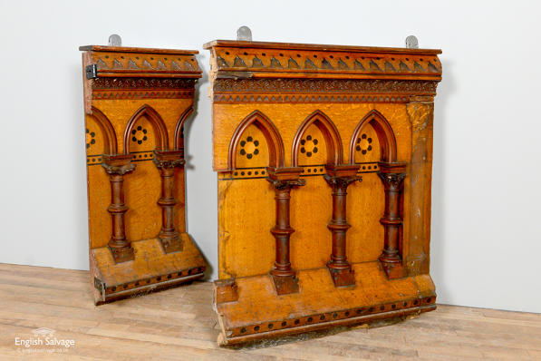 Victorian ornate gothic lectern panels
