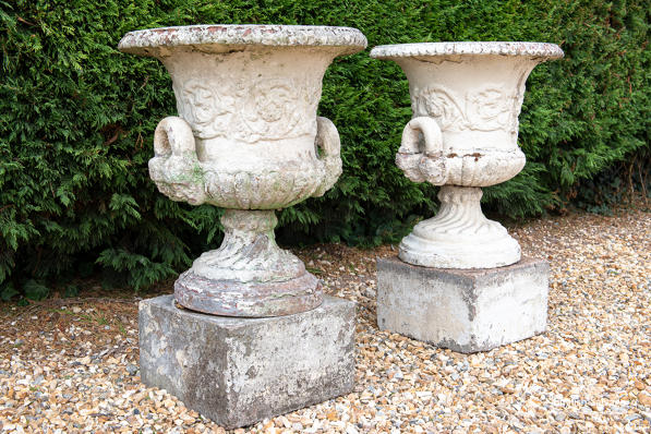 Victorian pair of terracotta urns