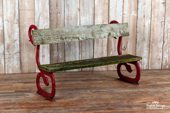 Victorian promenade bench with serpent frame