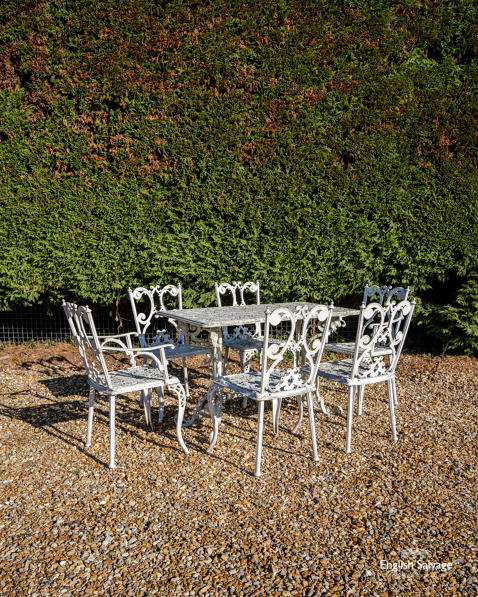Vintage alloy garden table and chairs