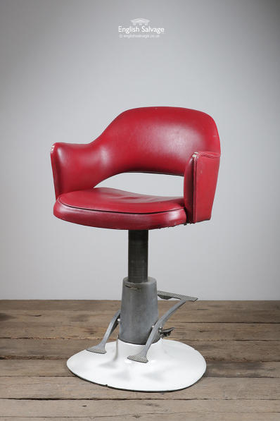 Vintage Red Belvedere Barbers Chair