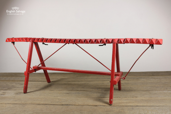 Vintage Red Wooden Extendable Rack