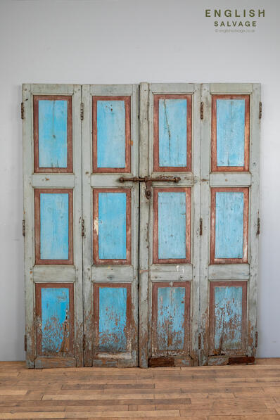 Vintage set of teak shutters or doors