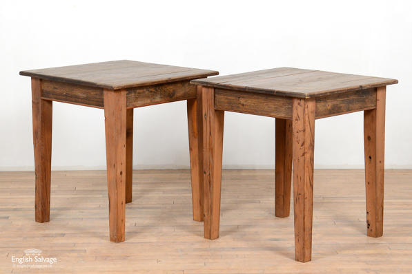 Vintage small pine rectangular kitchen tables