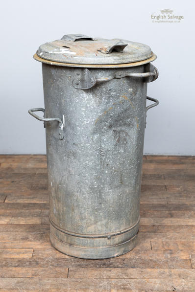Vintage Sulo galvanised lidded bin