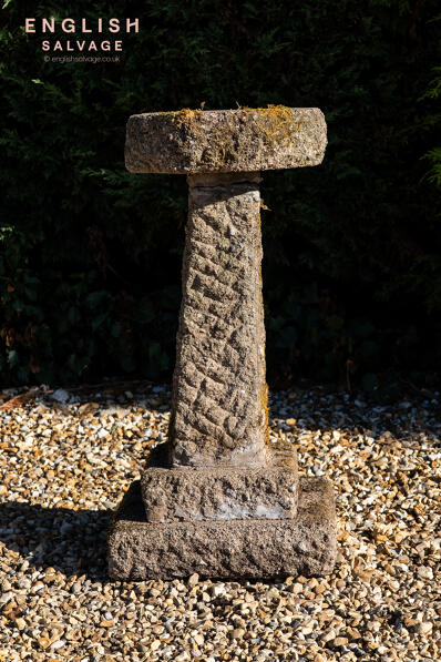 Vintage weathered concrete sundial