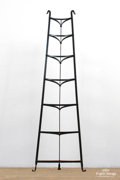 Wrought iron triangular plant obelisk